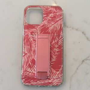 Walli Pink Tropical Palm Print Phone Case with Strap